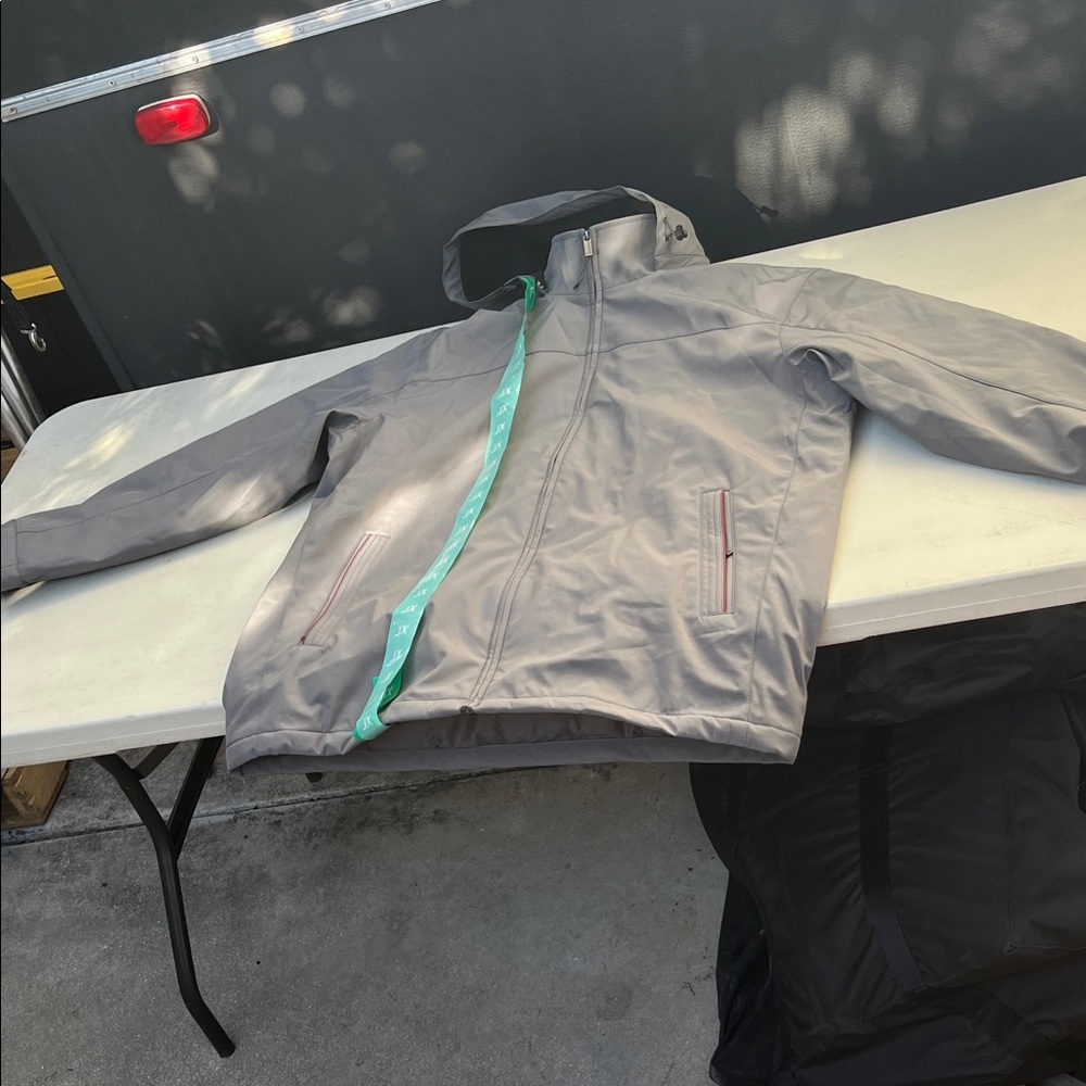 Weatherproof Gray Hooded Performance Jacket xl mens